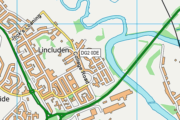 DG2 0DE map - OS VectorMap District (Ordnance Survey)