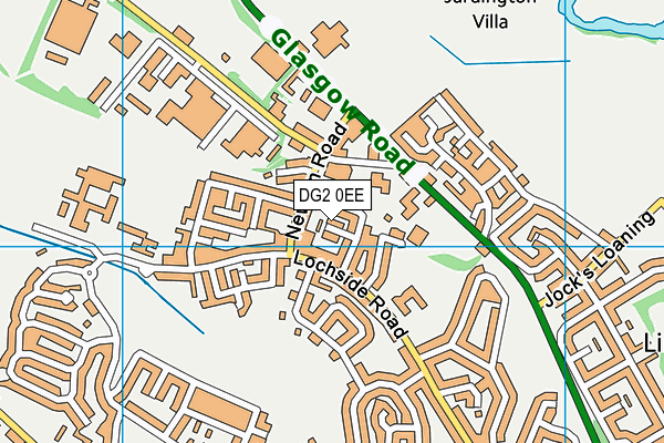 DG2 0EE map - OS VectorMap District (Ordnance Survey) DG2 0EE map - OS VectorMap District (Ordnance Survey)