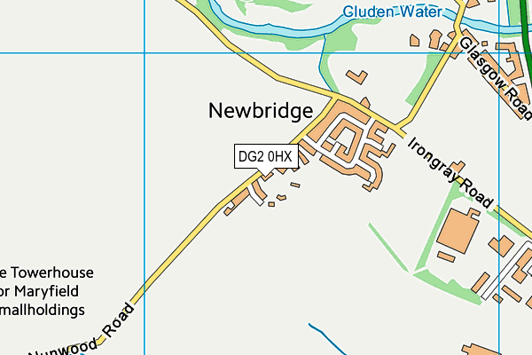 DG2 0HX map - OS VectorMap District (Ordnance Survey)