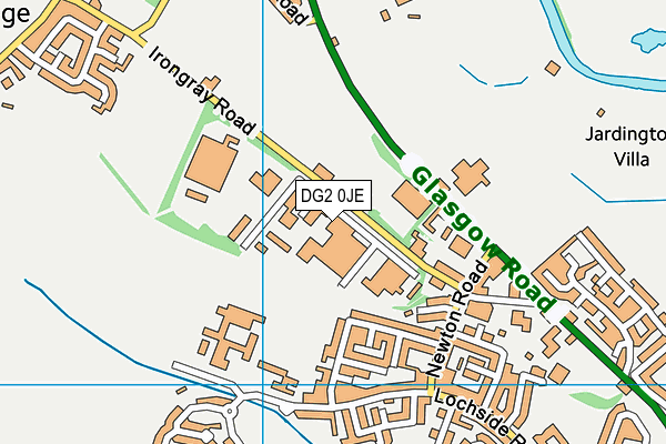 DG2 0JE map - OS VectorMap District (Ordnance Survey)