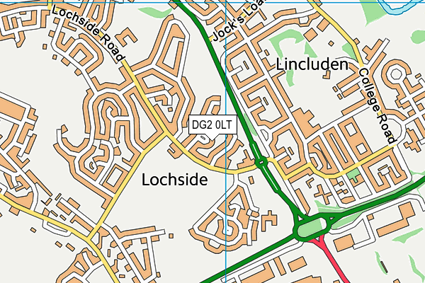 DG2 0LT map - OS VectorMap District (Ordnance Survey)