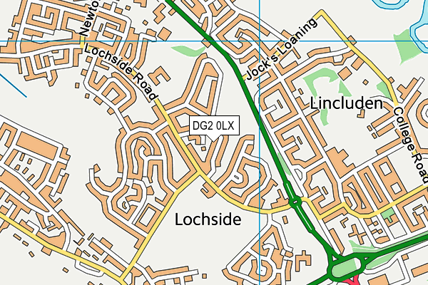 DG2 0LX map - OS VectorMap District (Ordnance Survey)