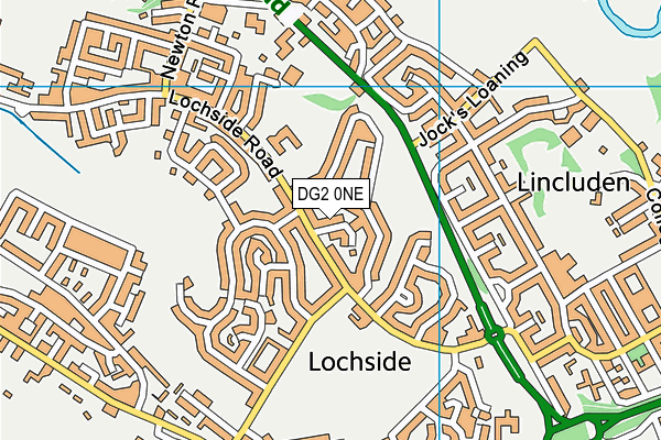 DG2 0NE map - OS VectorMap District (Ordnance Survey)