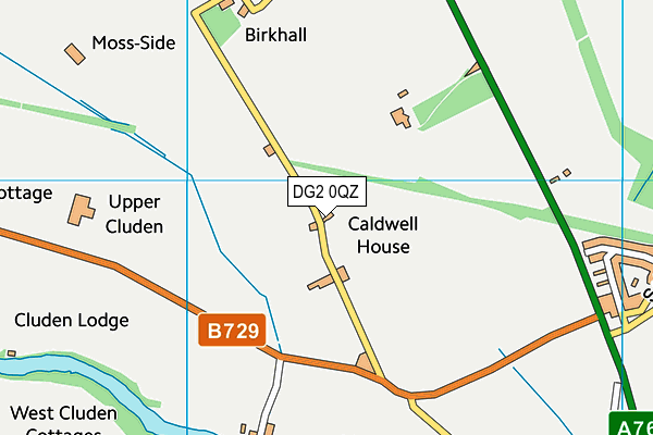 DG2 0QZ map - OS VectorMap District (Ordnance Survey)