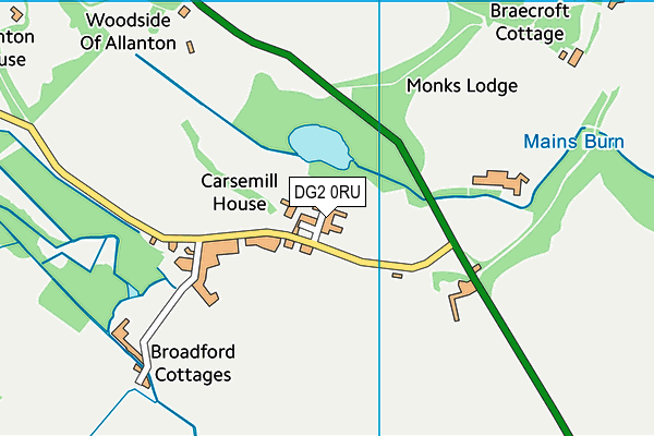 DG2 0RU map - OS VectorMap District (Ordnance Survey) DG2 0RU map - OS VectorMap District (Ordnance Survey)