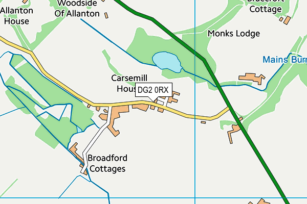 DG2 0RX map - OS VectorMap District (Ordnance Survey)