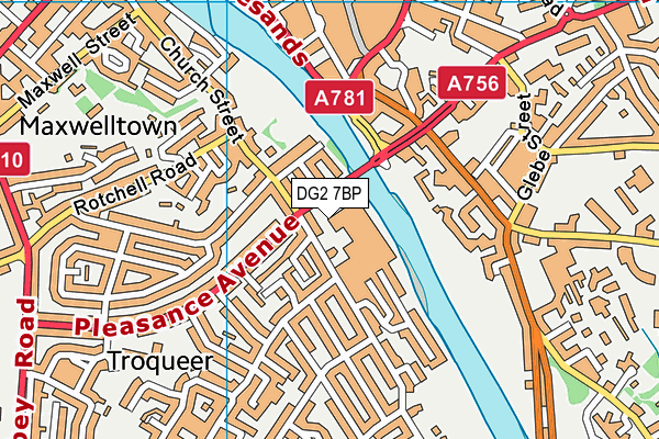 DG2 7BP map - OS VectorMap District (Ordnance Survey)