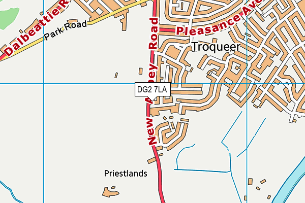 DG2 7LA map - OS VectorMap District (Ordnance Survey) DG2 7LA map - OS VectorMap District (Ordnance Survey)