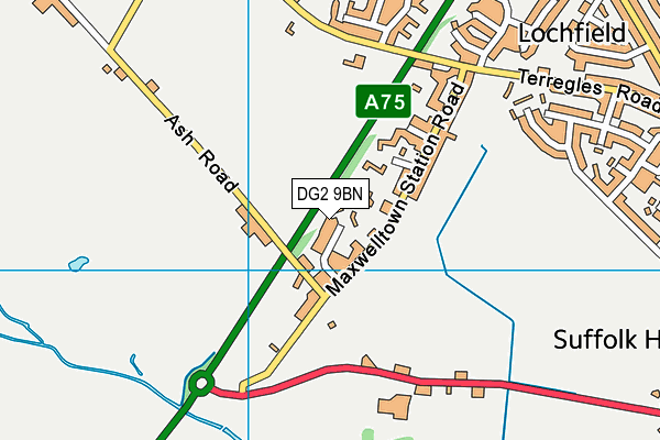 DG2 9BN map - OS VectorMap District (Ordnance Survey) DG2 9BN map - OS VectorMap District (Ordnance Survey)