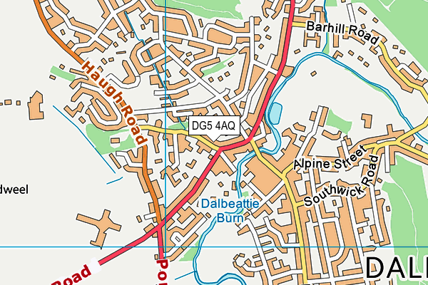 DG5 4AQ map - OS VectorMap District (Ordnance Survey) DG5 4AQ map - OS VectorMap District (Ordnance Survey)