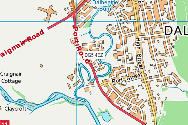 DG5 4EZ map - OS VectorMap District (Ordnance Survey) DG5 4EZ map - OS VectorMap District (Ordnance Survey)