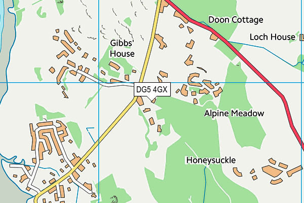 DG5 4GX map - OS VectorMap District (Ordnance Survey) DG5 4GX map - OS VectorMap District (Ordnance Survey)