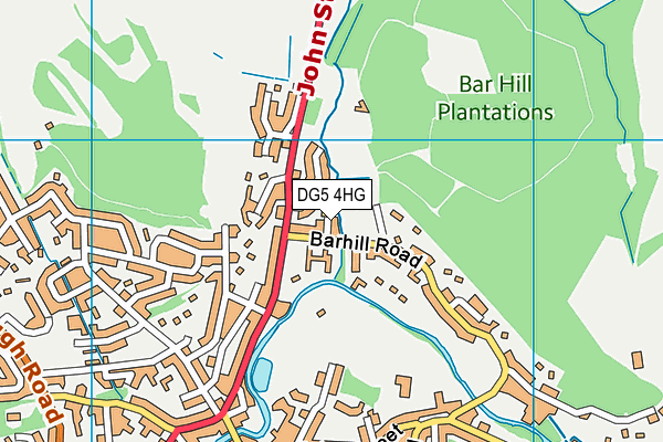 DG5 4HG map - OS VectorMap District (Ordnance Survey) DG5 4HG map - OS VectorMap District (Ordnance Survey)