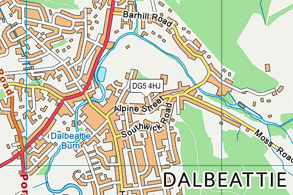 DG5 4HJ map - OS VectorMap District (Ordnance Survey) DG5 4HJ map - OS VectorMap District (Ordnance Survey)