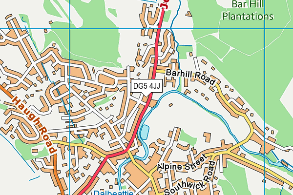 DG5 4JJ map - OS VectorMap District (Ordnance Survey) DG5 4JJ map - OS VectorMap District (Ordnance Survey)