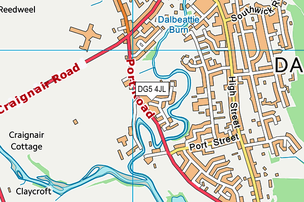 DG5 4JL map - OS VectorMap District (Ordnance Survey) DG5 4JL map - OS VectorMap District (Ordnance Survey)