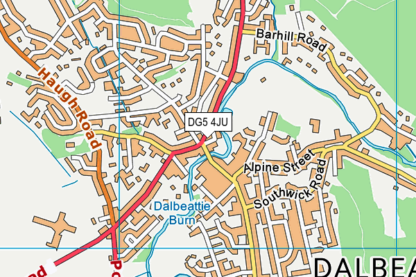 DG5 4JU map - OS VectorMap District (Ordnance Survey) DG5 4JU map - OS VectorMap District (Ordnance Survey)