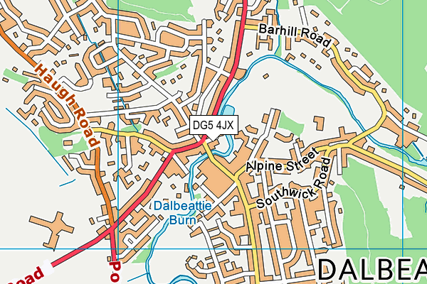 DG5 4JX map - OS VectorMap District (Ordnance Survey) DG5 4JX map - OS VectorMap District (Ordnance Survey)
