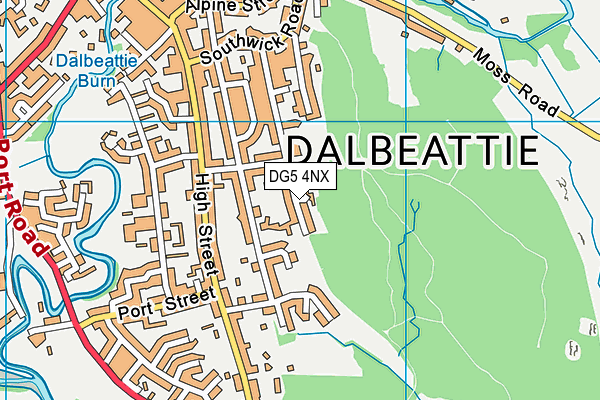 DG5 4NX map - OS VectorMap District (Ordnance Survey) DG5 4NX map - OS VectorMap District (Ordnance Survey)