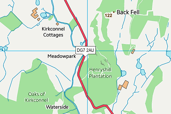 DG7 2AU map - OS VectorMap District (Ordnance Survey) DG7 2AU map - OS VectorMap District (Ordnance Survey)