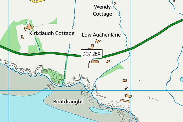 DG7 2EX map - OS VectorMap District (Ordnance Survey)