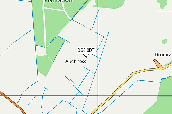 DG8 8DT map - OS VectorMap District (Ordnance Survey) DG8 8DT map - OS VectorMap District (Ordnance Survey)