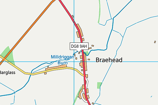 DG8 9AH map - OS VectorMap District (Ordnance Survey) DG8 9AH map - OS VectorMap District (Ordnance Survey)