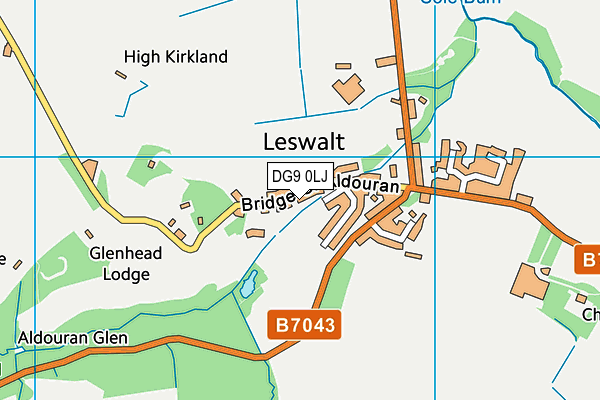 DG9 0LJ map - OS VectorMap District (Ordnance Survey)