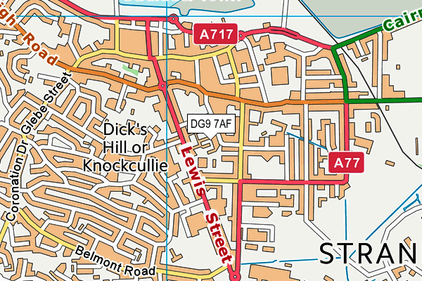 DG9 7AF map - OS VectorMap District (Ordnance Survey)