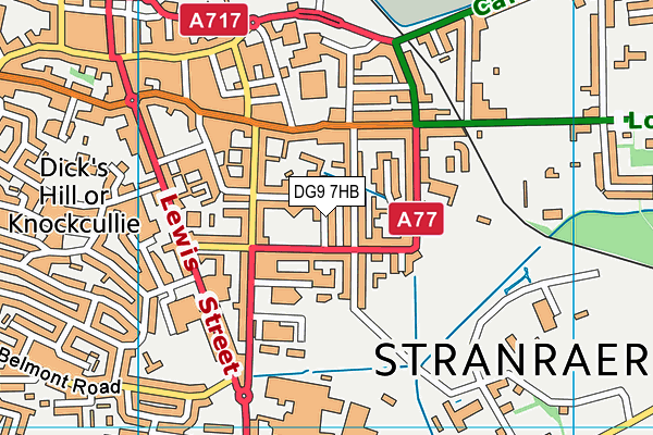 DG9 7HB map - OS VectorMap District (Ordnance Survey)