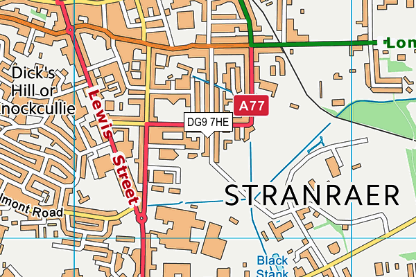 DG9 7HE map - OS VectorMap District (Ordnance Survey)