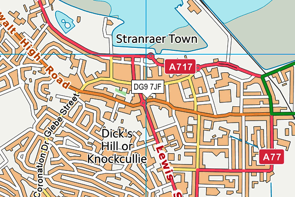 DG9 7JF map - OS VectorMap District (Ordnance Survey)