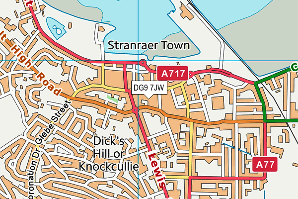DG9 7JW map - OS VectorMap District (Ordnance Survey)