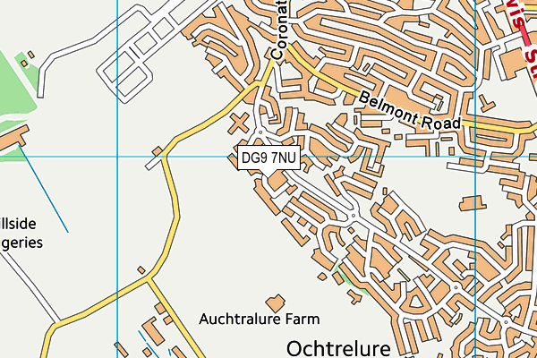 DG9 7NU map - OS VectorMap District (Ordnance Survey) DG9 7NU map - OS VectorMap District (Ordnance Survey)