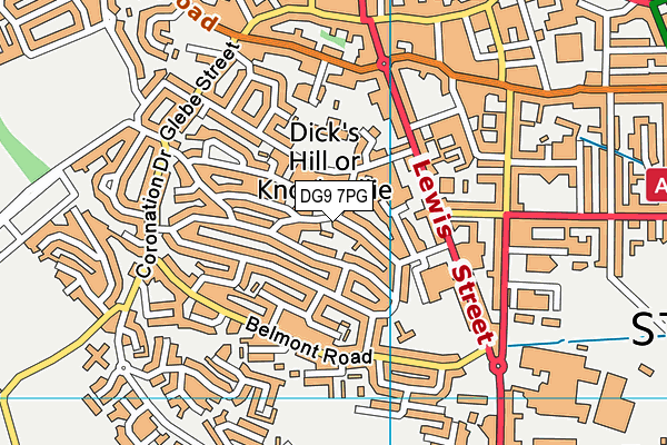 DG9 7PG map - OS VectorMap District (Ordnance Survey)