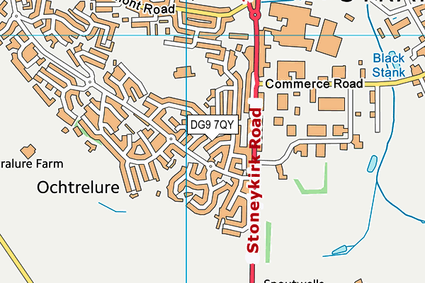 DG9 7QY map - OS VectorMap District (Ordnance Survey)