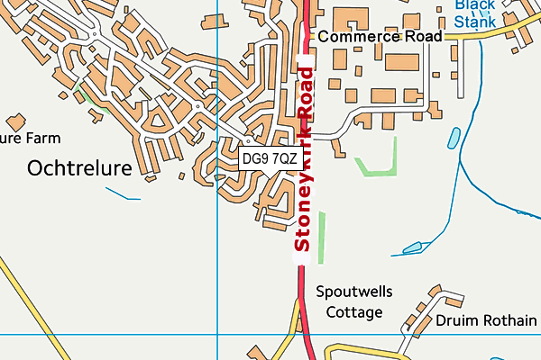 DG9 7QZ map - OS VectorMap District (Ordnance Survey) DG9 7QZ map - OS VectorMap District (Ordnance Survey)