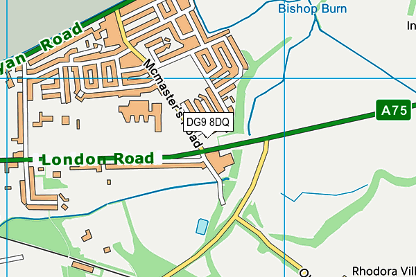 DG9 8DQ map - OS VectorMap District (Ordnance Survey)