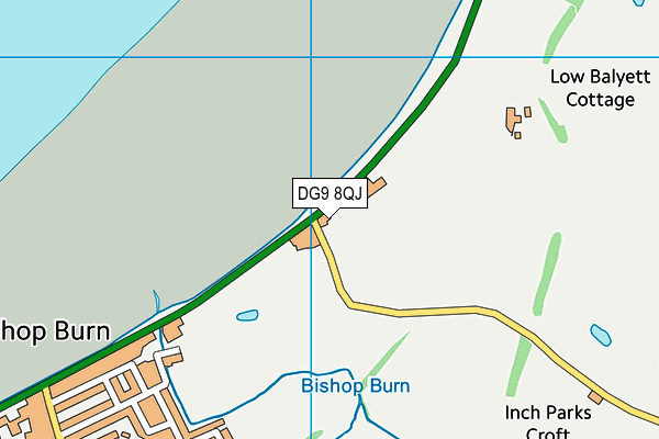 DG9 8QJ map - OS VectorMap District (Ordnance Survey)