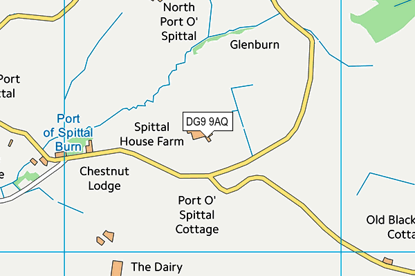 DG9 9AQ map - OS VectorMap District (Ordnance Survey)