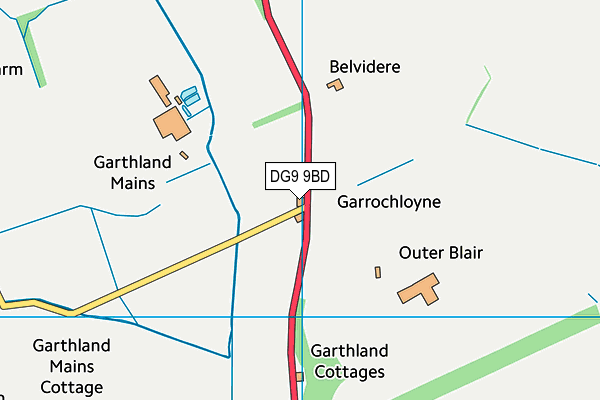 DG9 9BD map - OS VectorMap District (Ordnance Survey) DG9 9BD map - OS VectorMap District (Ordnance Survey)