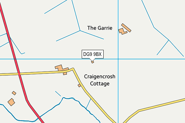 DG9 9BX map - OS VectorMap District (Ordnance Survey) DG9 9BX map - OS VectorMap District (Ordnance Survey)