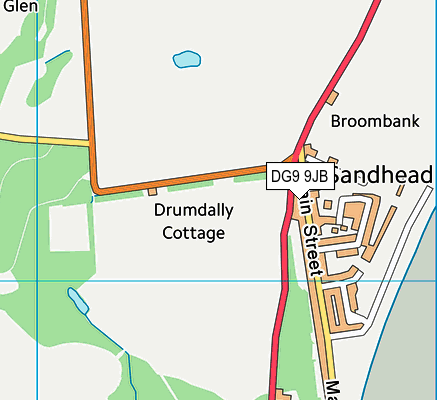 DG9 9JB map - OS VectorMap District (Ordnance Survey) DG9 9JB map - OS VectorMap District (Ordnance Survey)