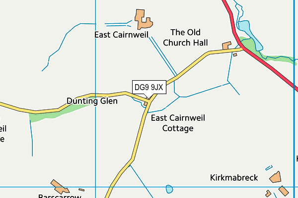 DG9 9JX map - OS VectorMap District (Ordnance Survey) DG9 9JX map - OS VectorMap District (Ordnance Survey)