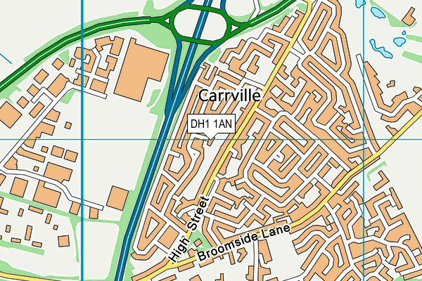 DH1 1AN map - OS VectorMap District (Ordnance Survey) DH1 1AN map - OS VectorMap District (Ordnance Survey)