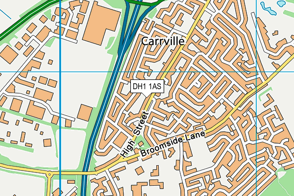 DH1 1AS map - OS VectorMap District (Ordnance Survey) DH1 1AS map - OS VectorMap District (Ordnance Survey)
