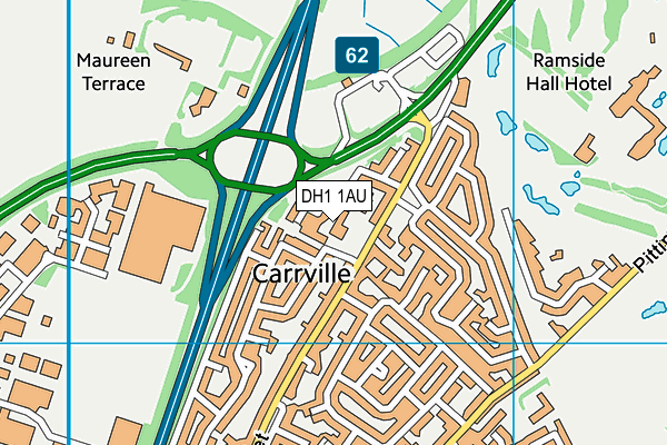 DH1 1AU map - OS VectorMap District (Ordnance Survey) DH1 1AU map - OS VectorMap District (Ordnance Survey)