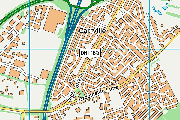 DH1 1BQ map - OS VectorMap District (Ordnance Survey) DH1 1BQ map - OS VectorMap District (Ordnance Survey)