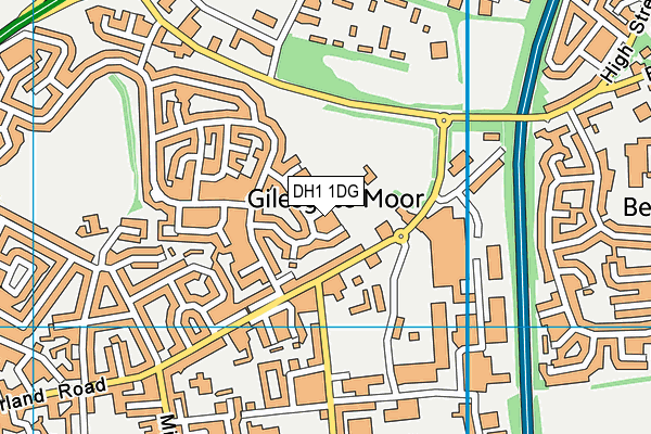 DH1 1DG map - OS VectorMap District (Ordnance Survey) DH1 1DG map - OS VectorMap District (Ordnance Survey)