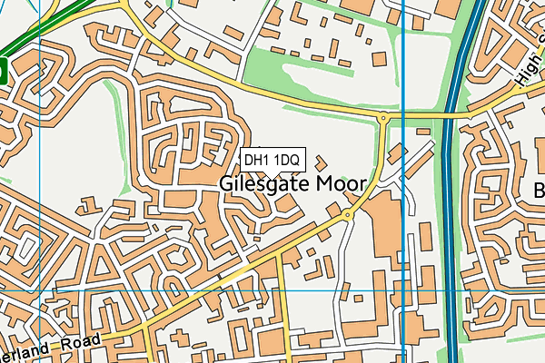 DH1 1DQ map - OS VectorMap District (Ordnance Survey) DH1 1DQ map - OS VectorMap District (Ordnance Survey)